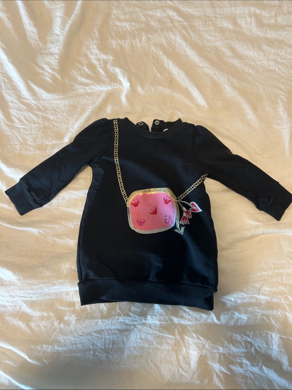 Emporio Armani Black Baby Sweater Dress